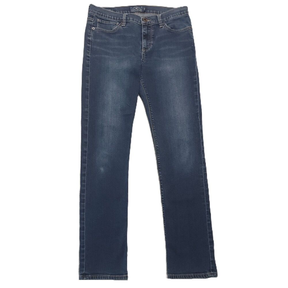 Lucky Brand Brooke Straight Jeans 8/29 Mid Rise Stretch Blue Denim Pants